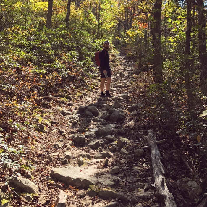 Ascending Signal Knob Peak in the GW National Forest, VA Near Signal Knob