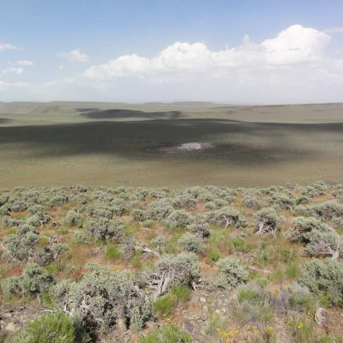 Enjoy the views of wide open sagebrush land. Near Oregon Desert Trail (Seg. 5): Burma Rim to Diablo North