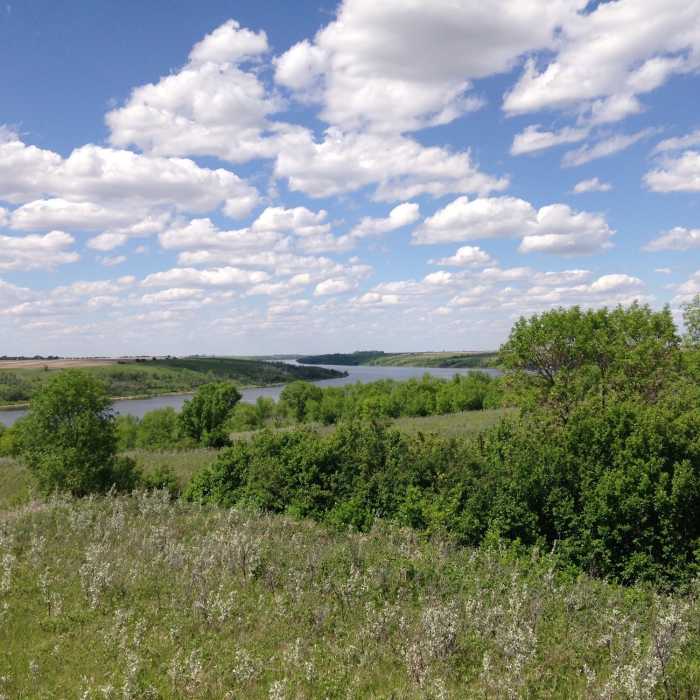 The Des Lacs River as seen from the Canada Goose Nature Trail. Near Canada Goose Nature Trail