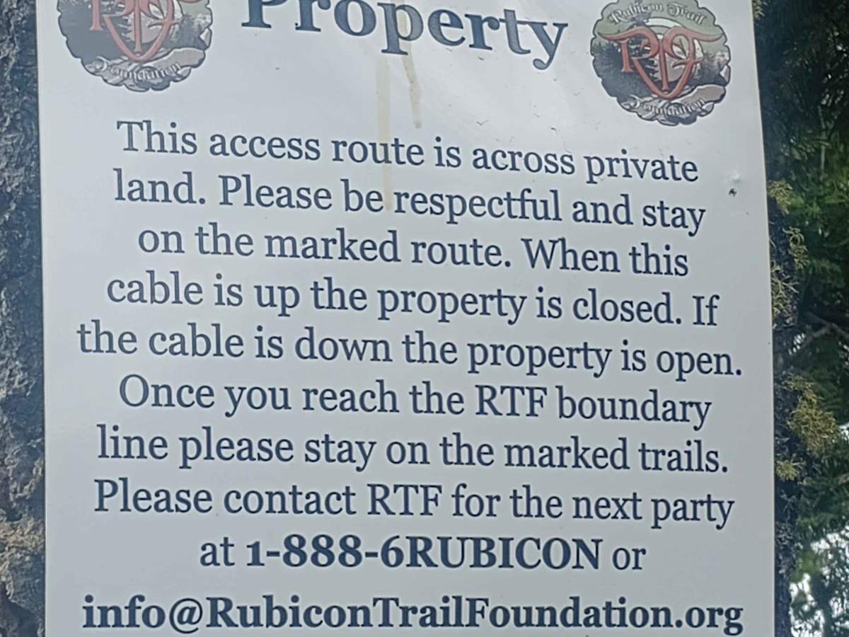 Rubicon Trail Foundation Access Road photo 2