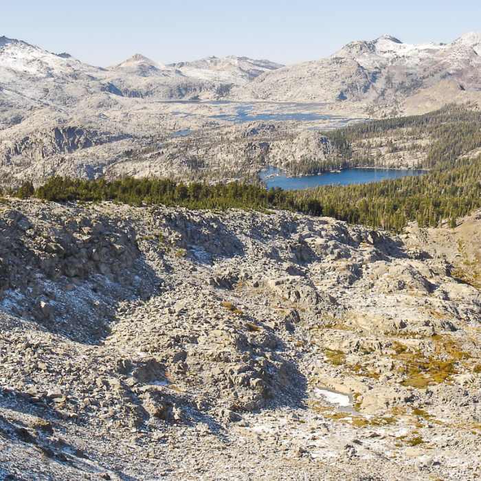 Toward Lake Aloha from Ralston Peak summit. Near Ralston Peak