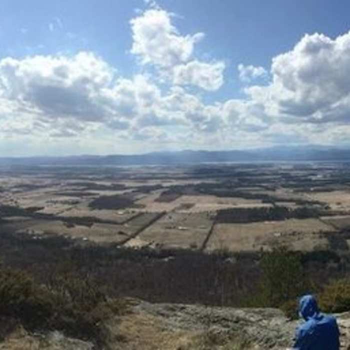 Summit of Snake Mountain, taken on top of the foundation of the Grand View Hotel Near Snake Mountain