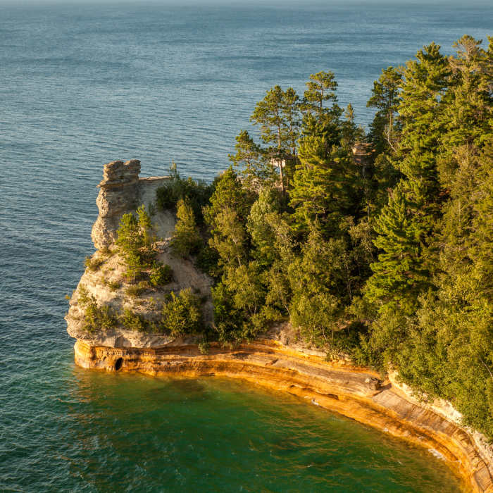 Miner's Castle Trees Near Miners Castle Overlook