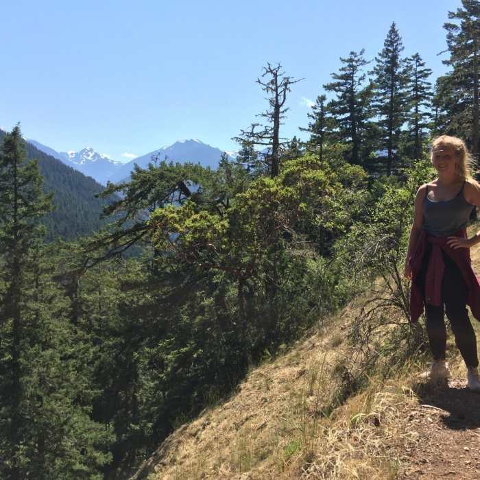 It's hard to not slip off the trail when the mountain views are this great! Near Griff Creek Trail