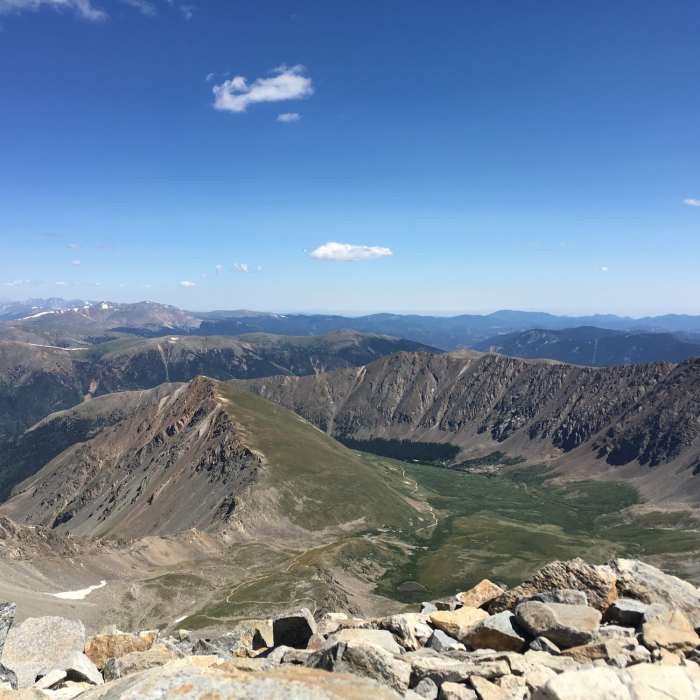 Near Gray's and Torrey's from Loveland Pass (The Loveland Double)