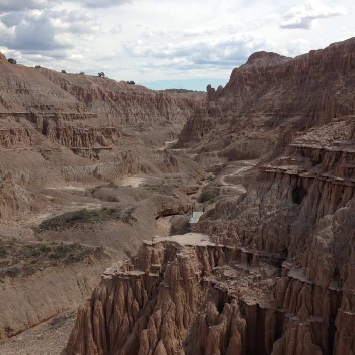 A view of some of the formations that make up Cathedral Gorge. Near Miller Point Caves Loop