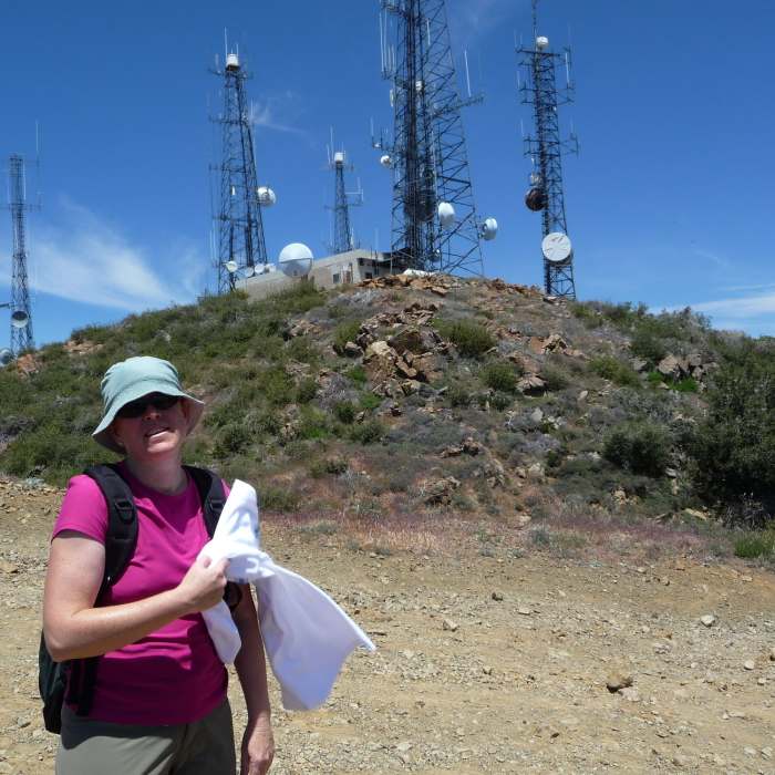 Santiago Peak, Linda, and bugs. Near North Main Divide Road