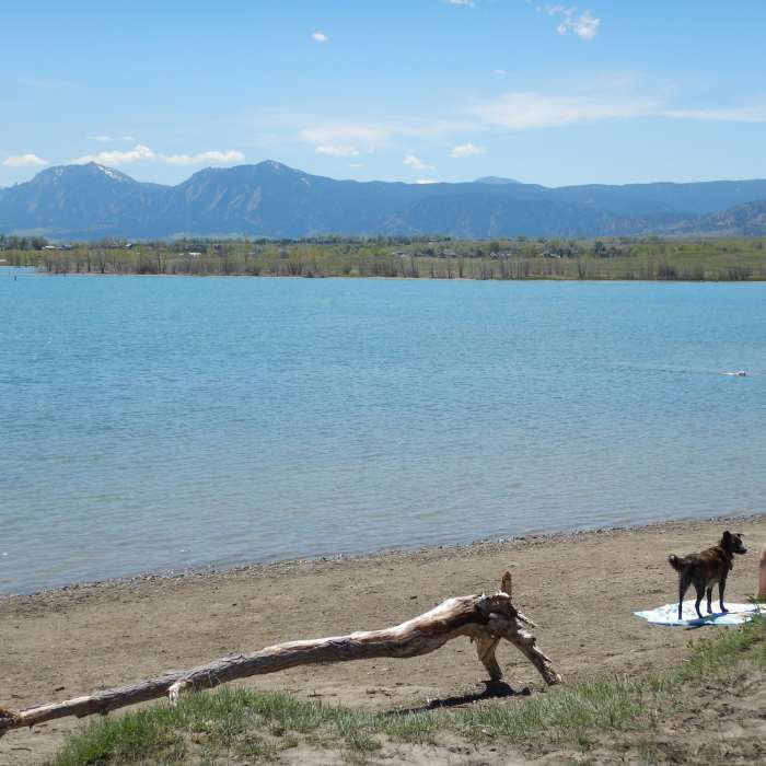 Views of the Flatirons from the Boulder Reservoir "beach" Near Boulder Reservoir Trail
