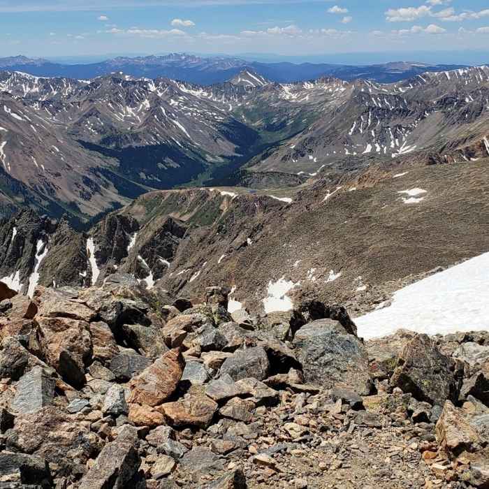 La Plata Peak summit view Near La Plata Peak Ellingwood Ridge