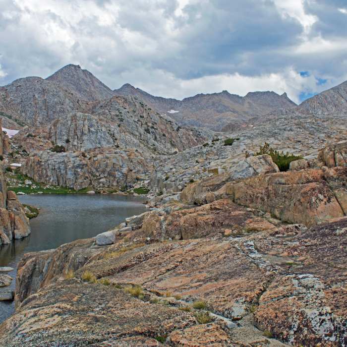 Little Bear Lake. Big Bear Lake is above the low gap at the back side of the lake. Near Bear Lake Basin Route
