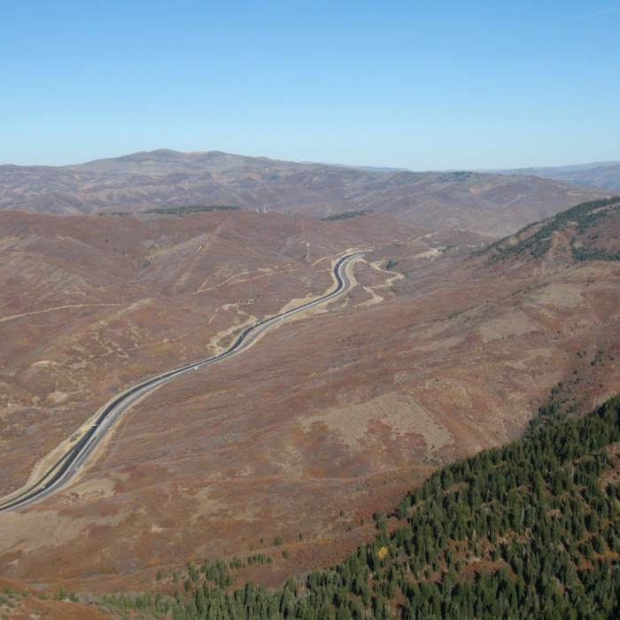You'll get a stark view of Parley's Canyon and I-80 from Mount Aire. Near Mount Aire Trail #017