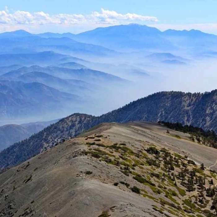 Summit of Mt. San Antonio facing south-east. Near Mt. Baldy Trail #7W12