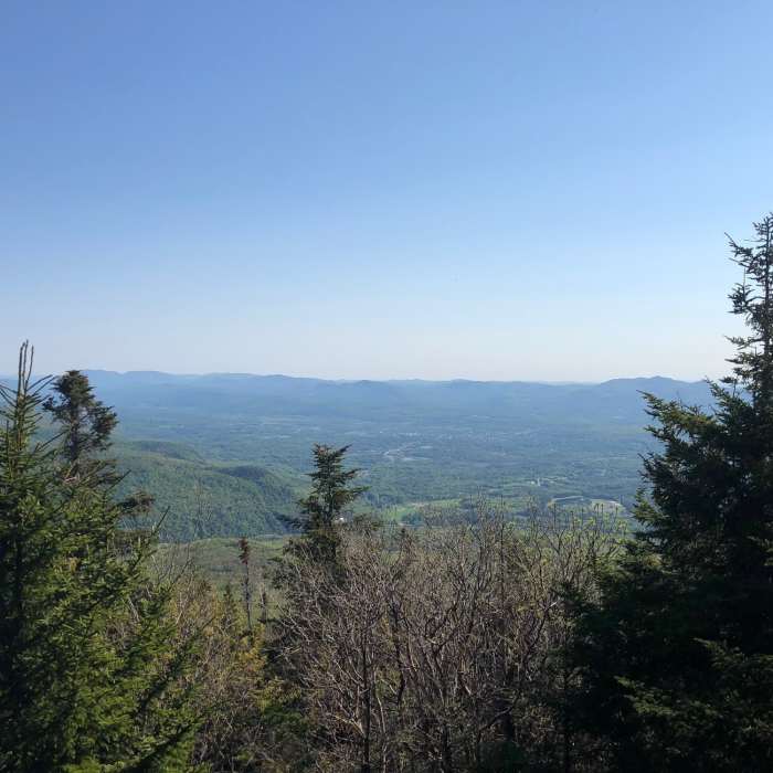 Scenic overlook on Blue Ridge Mountain. Near Canty Trail