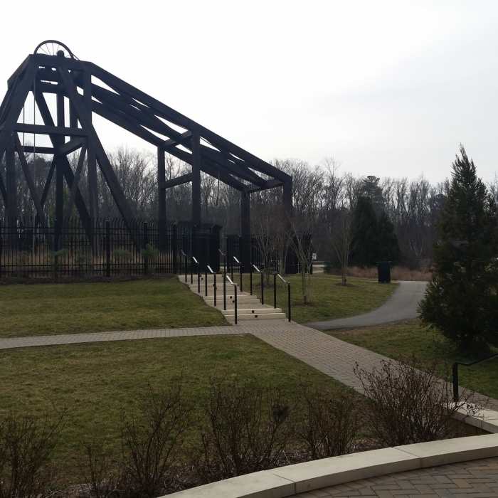 Part of the trail around the pond. Near Mid-Lothian Mines