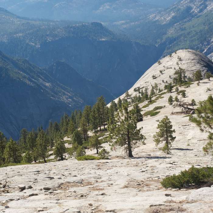Descending Indian Ridge to North Dome. Near North Dome Summit Trail