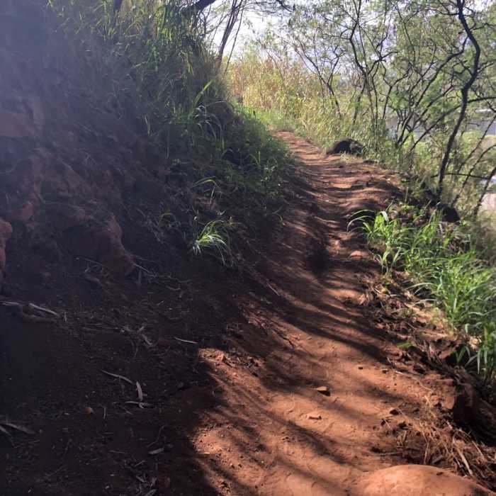 Red dirt trail. Near Mahana Ridge Trail