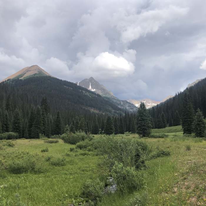 The view of Grizzly & Rolling Mountain Near Cascade Creek Trail #510