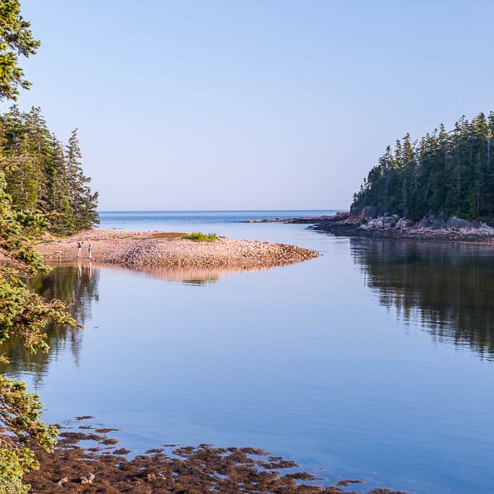 Quiet, undeveloped Ship Harbor. Near Ship Harbor Trail