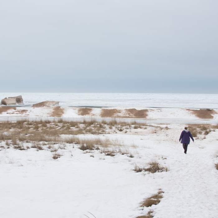 Frozen Beach-3 Near Walk-A-Mile Loop
