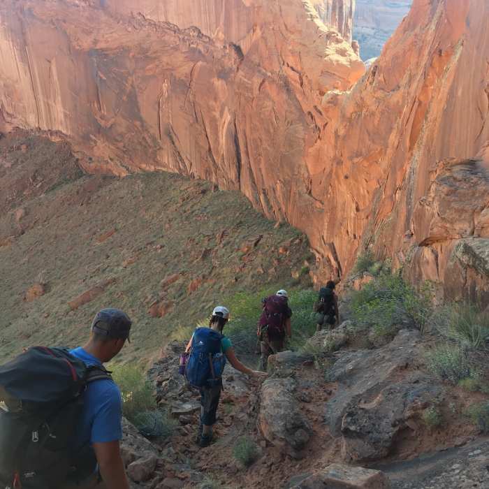 Heading into the canyon. Near Fortymile Ridge Trail