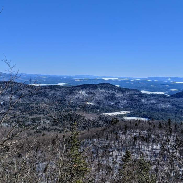 View from the ledge below the summit of Mt. Prospect. Near Mt. Prospect