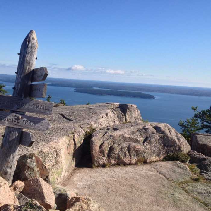 Mount Champlain Summit. Near Champlain North Ridge Trail