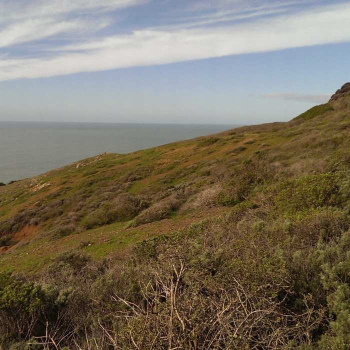 Looking out near Battery Townsley. Near Coastal Trail