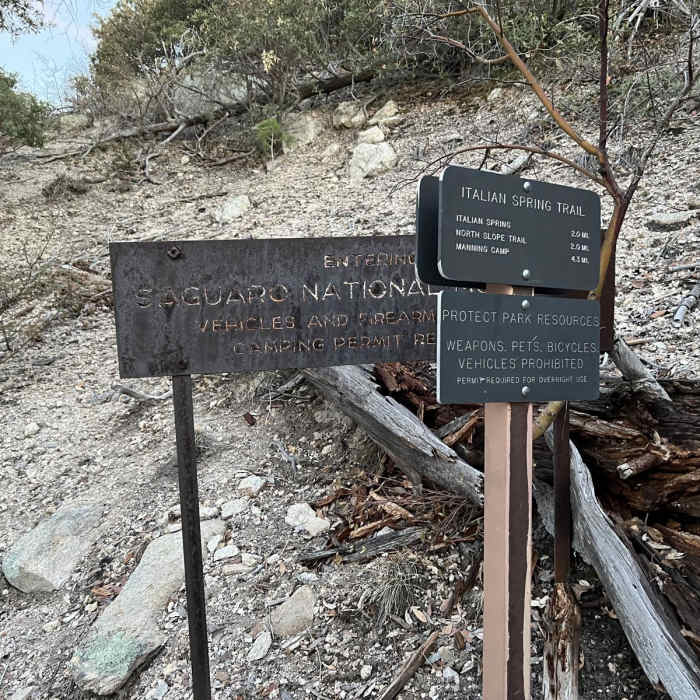 Near Mica Mountain via Italian Spring