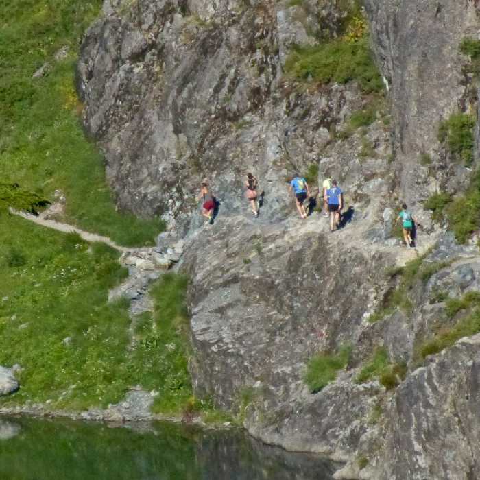 Group on the Chain Lakes loop Near Bagley Lakes Trail