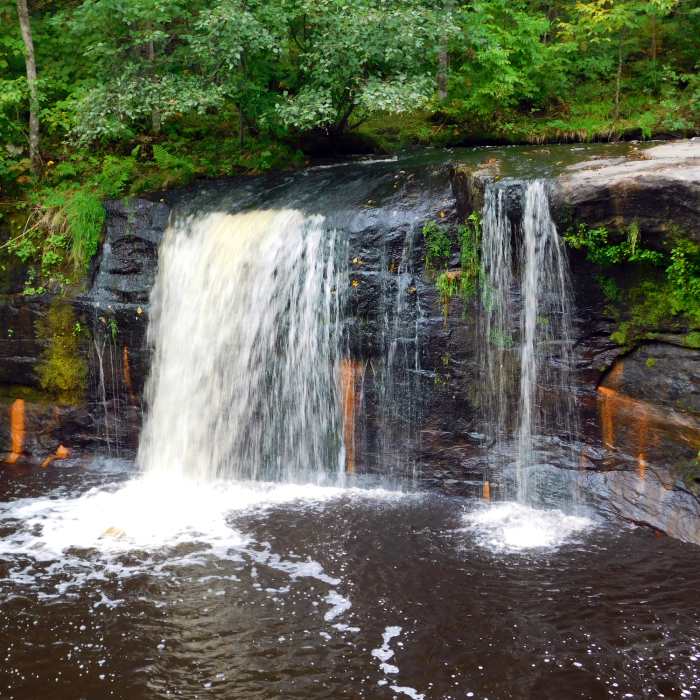 Wolf Creek Falls slowly cuts through the bedrock in Banning State Park. Near The Best of Banning State Park