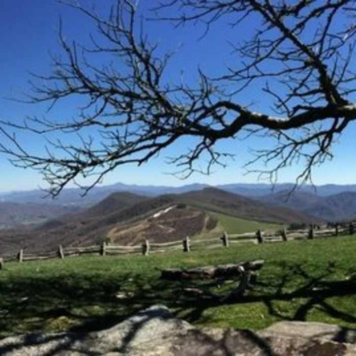 View from the top of Hemphill Bald. Roughly 5500'. Near Hemphill Bald Loop