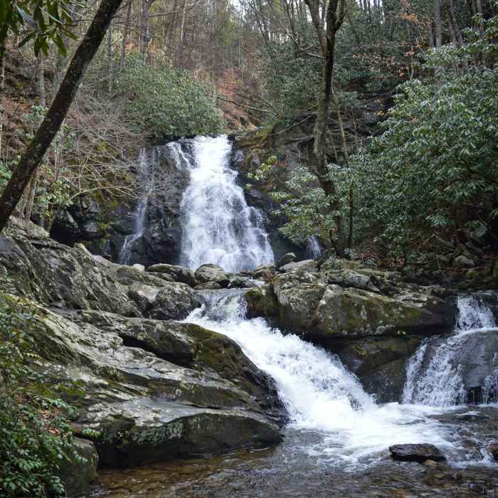 We had the falls to ourselves! Will definitely come back when warmer so kids can play in the water. Gorgeous! Well worth the short hike! Near Spruce Flats Falls Trail