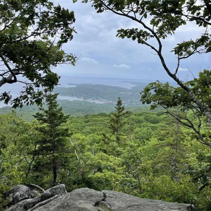 Camden Maine in distance Near Mount Megunticook Out and Back