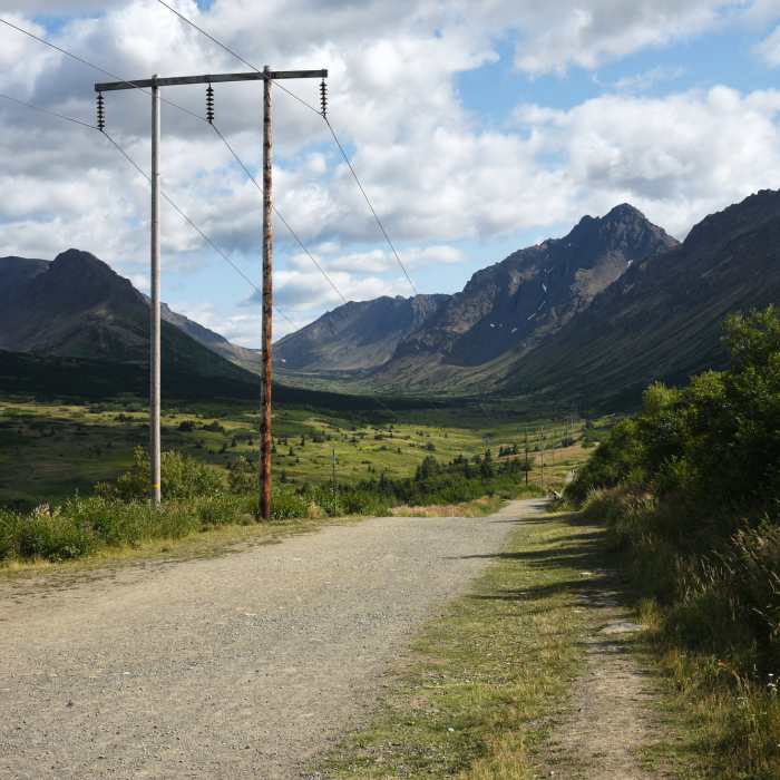 Powerline Pass Trail at Glen Alps. Chugach State Park, Alaska Near Black Lake Out-and-Back