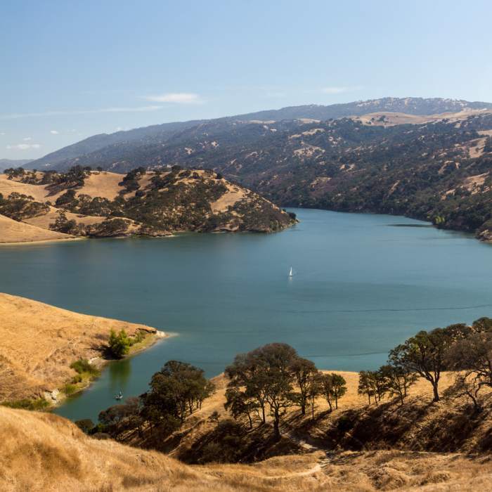 Sailing on Lake Del Valle. Near Heron Bay Trail - North