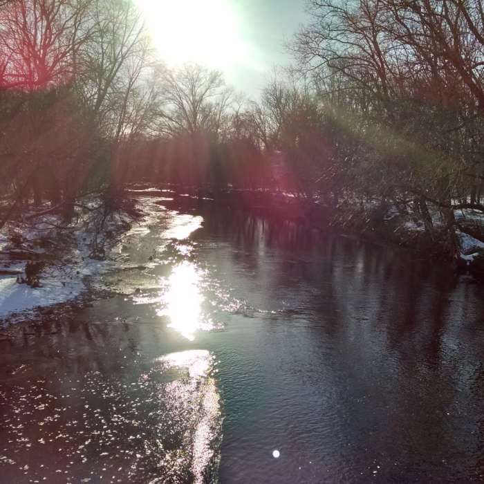 Skippack Creek in winter. Near Skippack Creek Full Loop