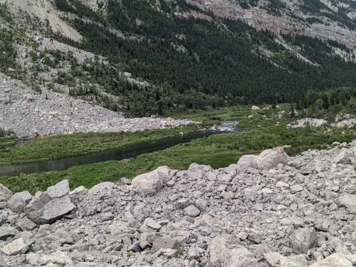 Frank Slide Old Road trail photo