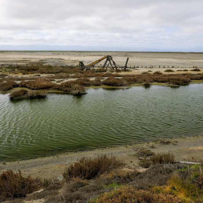 ruins of historic Archimedes Screw machinery Near Seasonal Loop Trail
