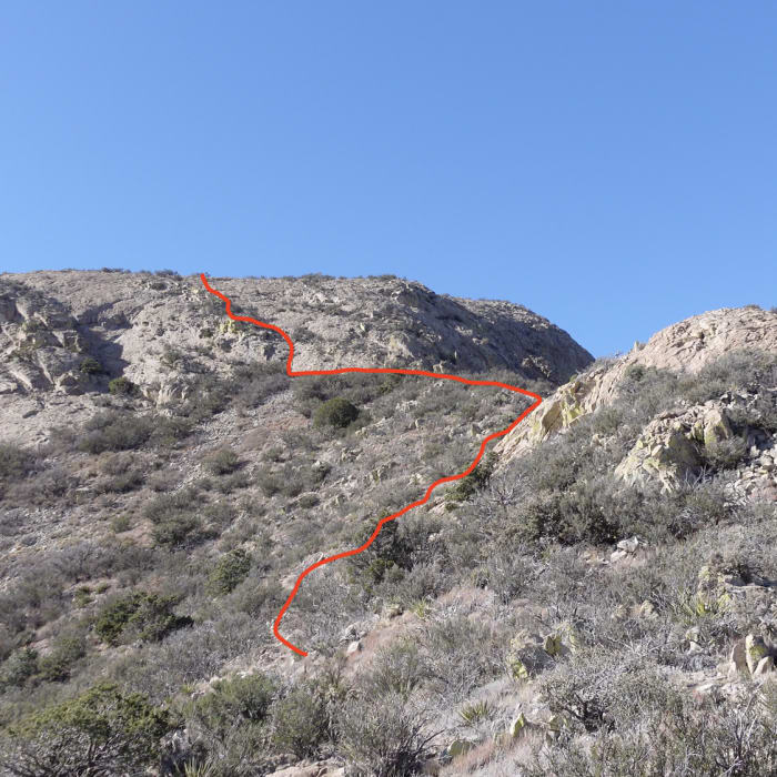 Summit ridge route Near Cookes Peak Trail (Southern Route)