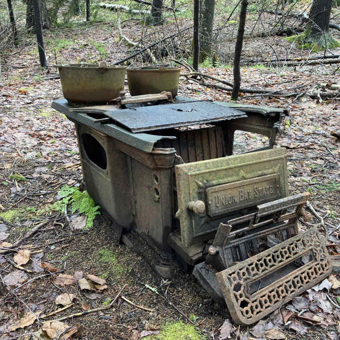 Old stove, along the Kulish Ledge Trail. Near Kulish Ledge Trail