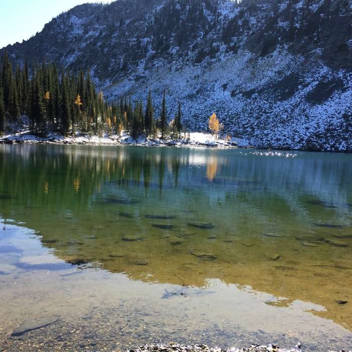 Bluebird Lake in early Oct Near Montana Trail Section 1