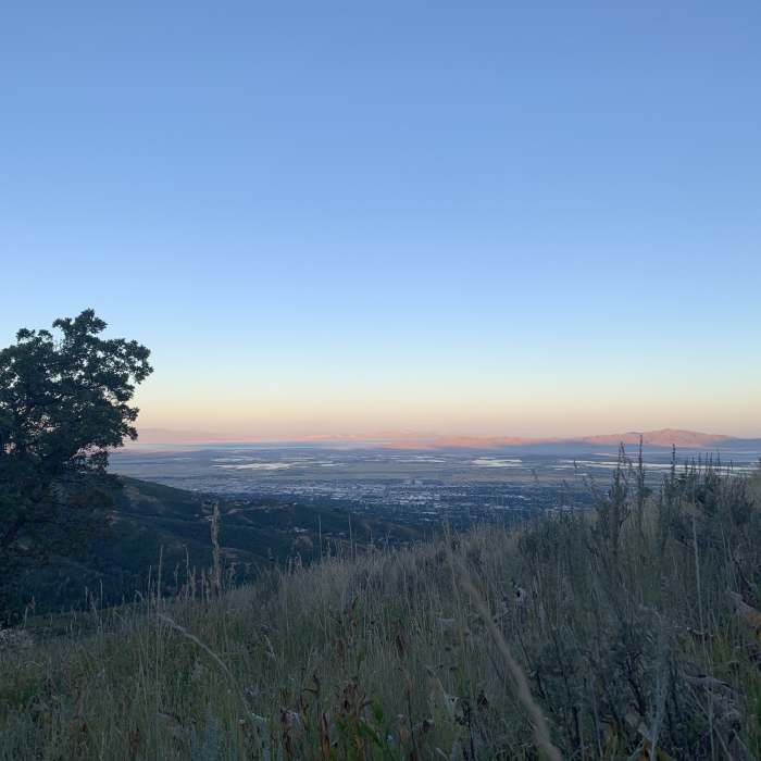 View looking down on South Davis County. Near Kenny Creek Trail #1603