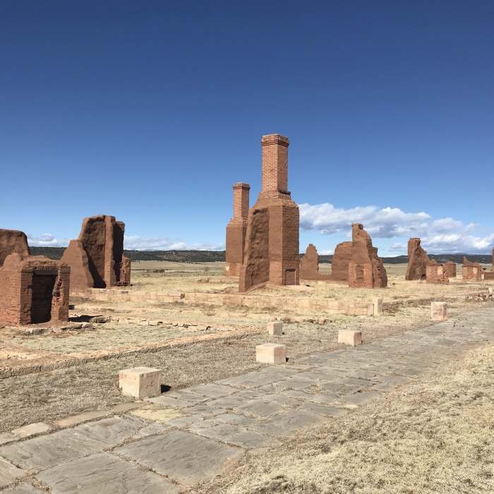 Ruins of officers row at Fort Union. Near Fort Union Main Loop Trail