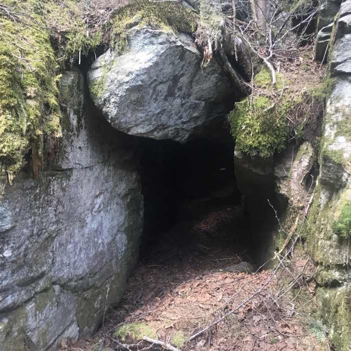 Small cave along the Long Trail. Near The Long Trail (Division 4)