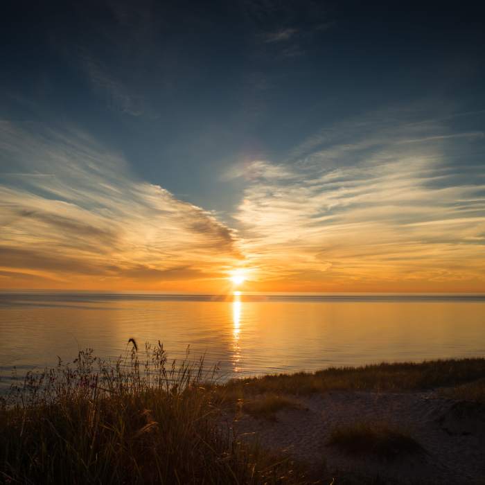Great sunset on the beach! Near Northern Loop