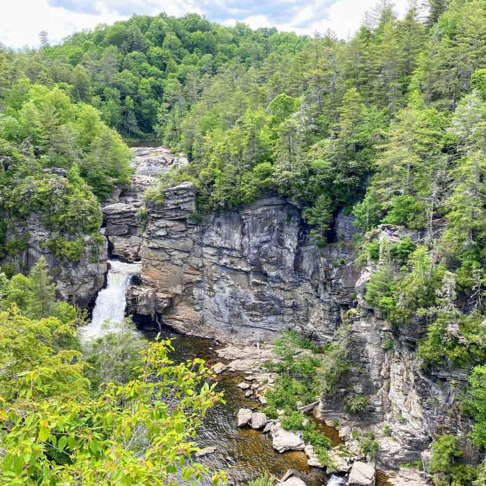 Classic view of Linville Falls from Erwin's Near Linville Falls Full Tour
