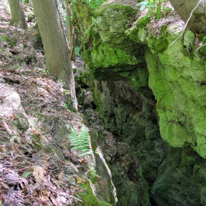 Splitrock Narrows crevice Near Split Rock Narrows Trail