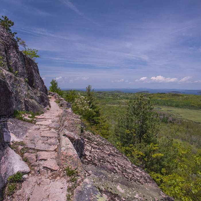 View of Frenchman Bay and the Porcupine Islands from the Emery Path Near Schiff Path