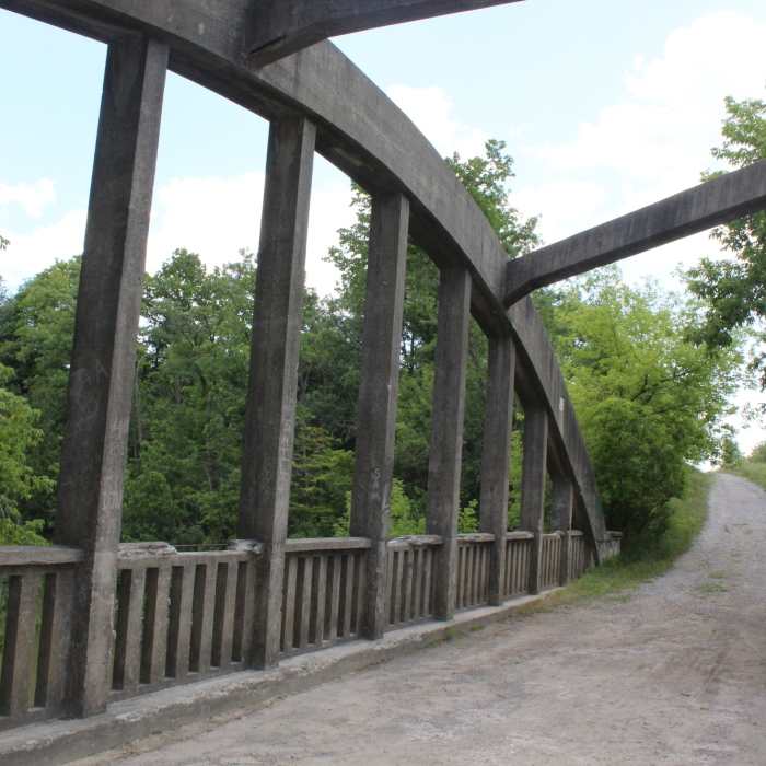 Bridge crossing on West Humber River Near Claireville Conservation Area Loop
