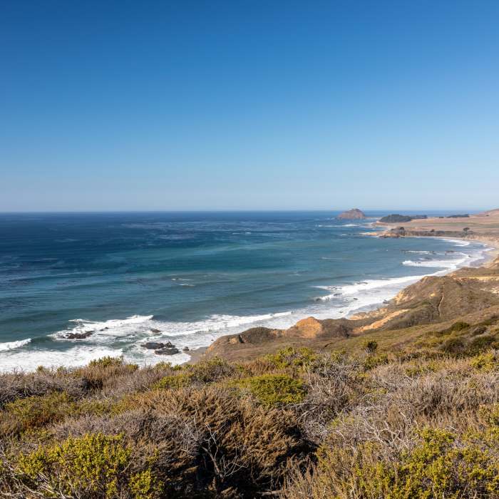 Crashing waves along the beach. Near Molera Beach Super Loop
